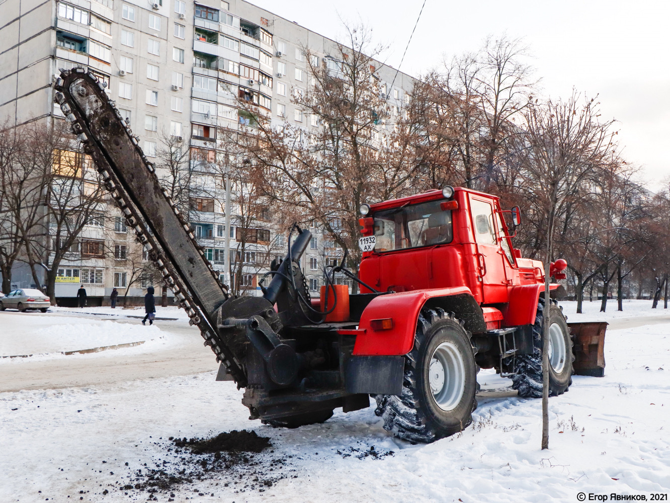 Трактор Т-150К с баровой установкой и отвалом, #11932АХ. Харьковская область, г. Харьков, улица Академика Павлова
