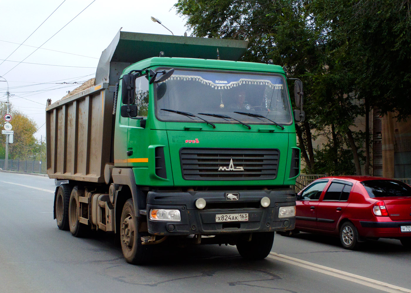 Самосвал МАЗ-6501R9 #Х824АК163. г. Самара, ул. Главная