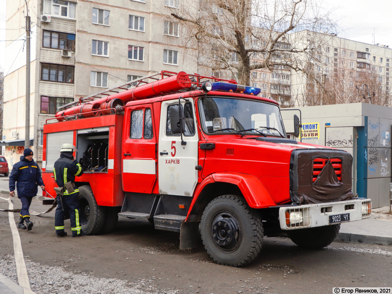 Автоцистерна пожарная АЦ-40 (432921)-63Б.02 на шасси ЗиЛ-432930 #9023Ч1. Харьковская область, г. Харьков, ул. Блюхера 
