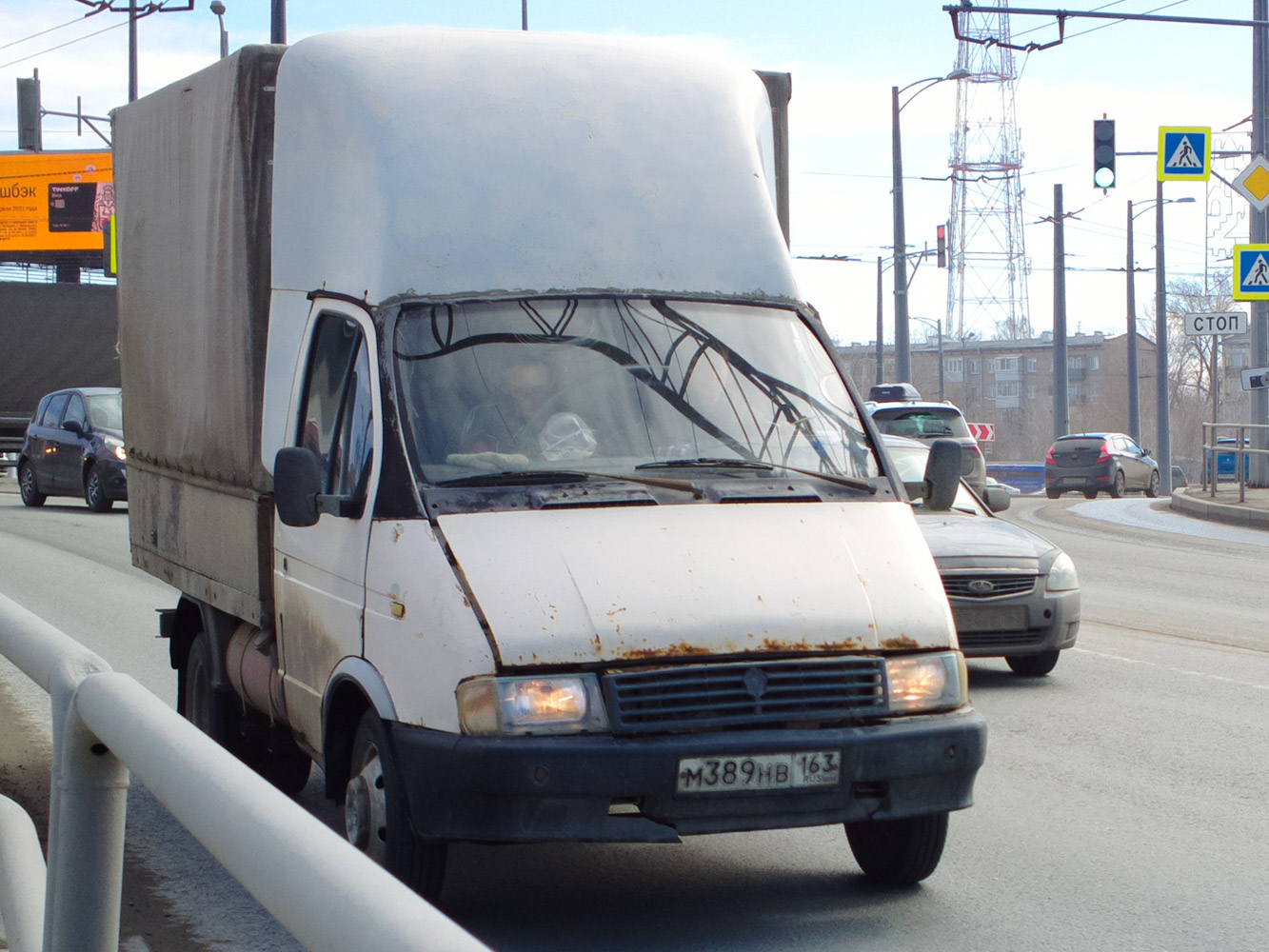 Бортовой грузовой автомобиль ГАЗ-3302 "Газель" #М389НВ163. г. Самара, Московское шоссе