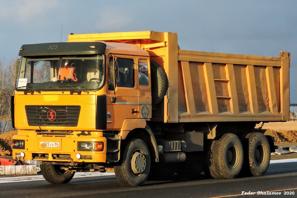 Самосвал Shaanxi Shacman SX3256 *25 УХ 86. Курганская область, Кетовский р-н, трасса Р-254 "Иртыш"