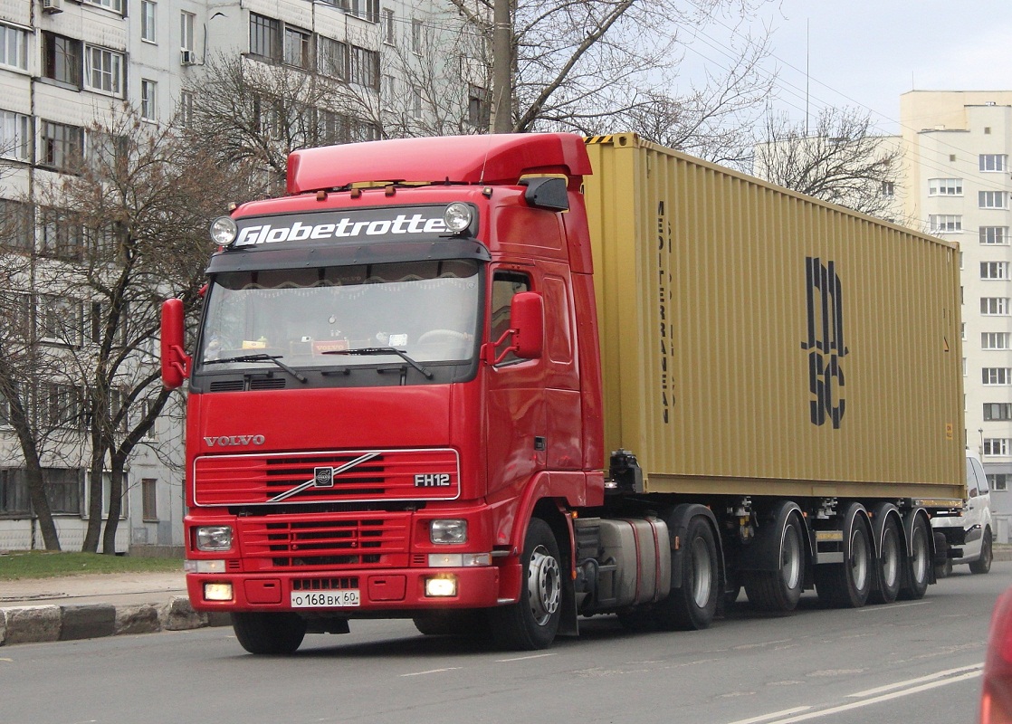 Седельный тягач Volvo FH 12.380 #О168ВК60. г. Псков, Рижский пр.