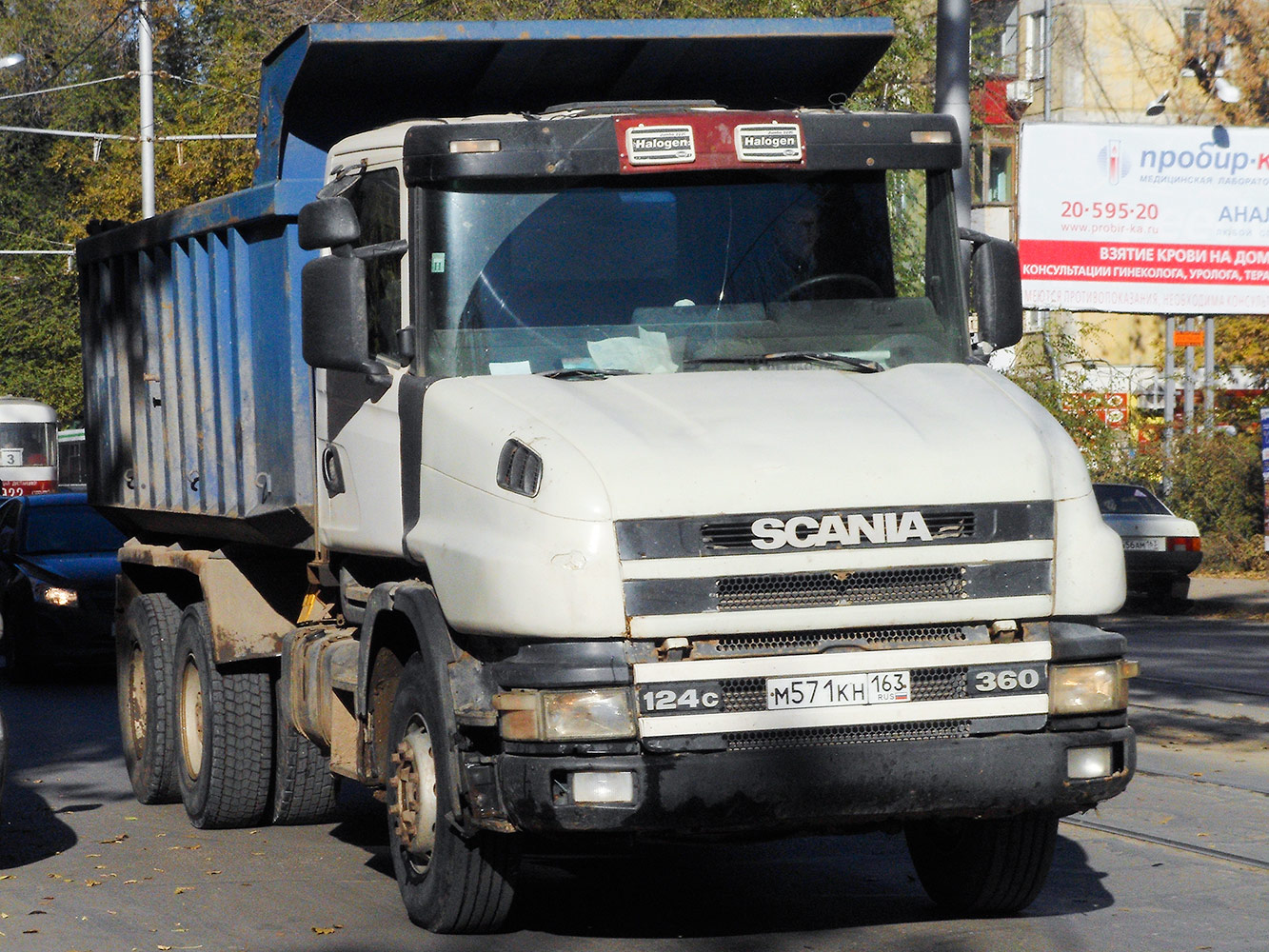 Самосвал SCANIA 124C 360 #М571КН163. г. Самара, ул. Полевая
