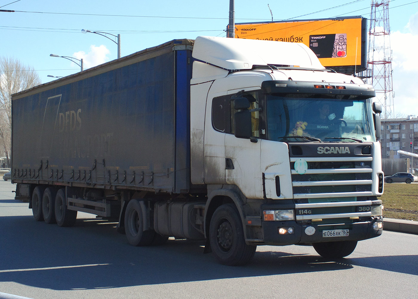 Седельный тягач SCANIA 114G380 #Е066ХК163. г. Самара, Московское шоссе