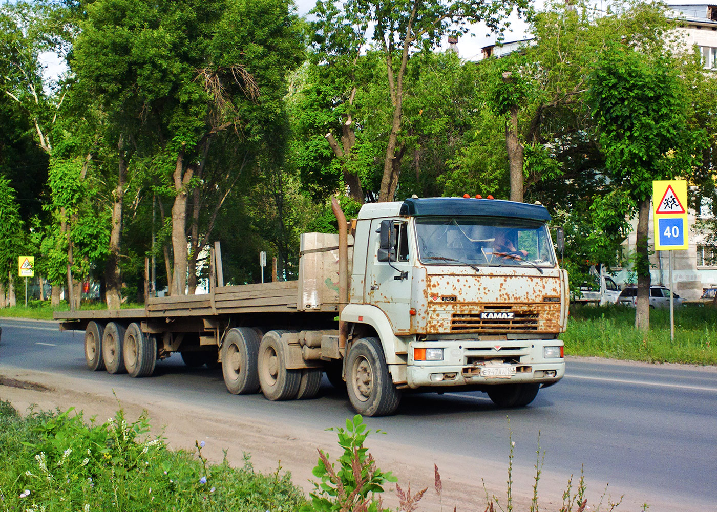 Седельный тягач КамАЗ-5460* #Е967АА163. г. Самара, Зубчаниновское шоссе