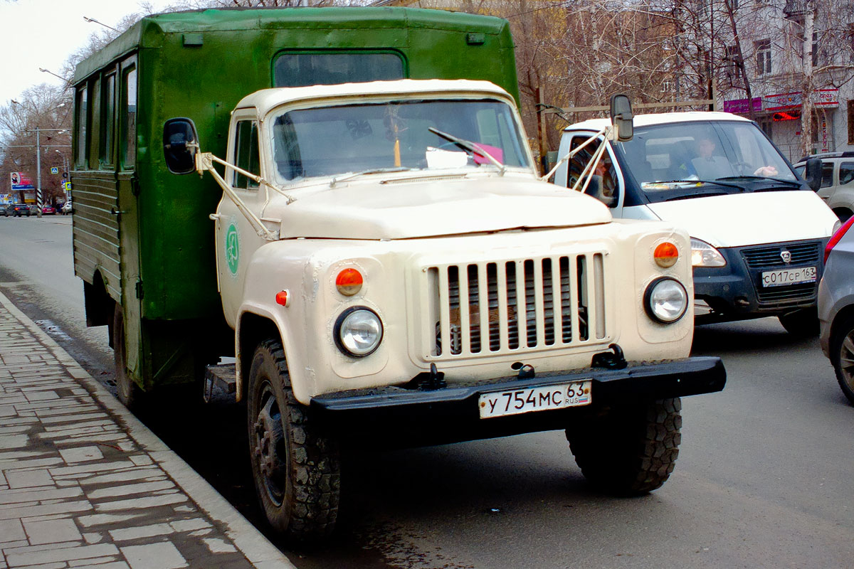 вахтовый автобус ТС-3966 на шасси ГАЗ-53-12 #У754МС63. г. Самара, ул. Полевая