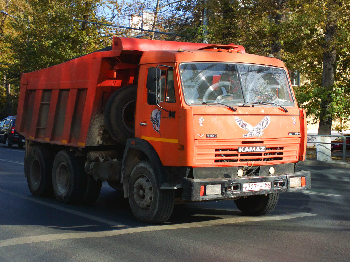 Самосвал КамАЗ-65115 #У727ТВ163. г. Самара, Московское шоссе