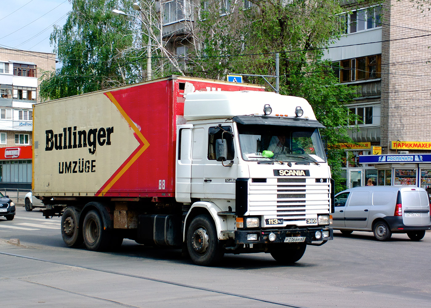 Фургон на шасси Scania 113M-360 #Р236ВР63. г. Самара, ул. Промышленности