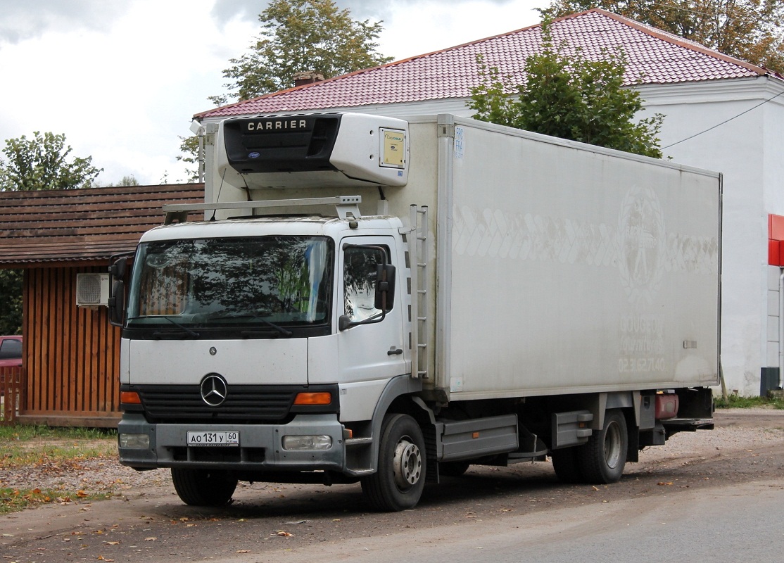 Изотермический фургон на шасси Mercedes-Benz Atego #АО131У60. Псковская обл., Псковский р-н, с. Серёдка