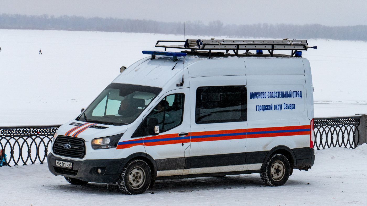 Мобильный пост поисково-спасательной службы на базе Ford Transit #В551ЕС763. г. Самара, III очередь набережной р. Волга, Полевой спуск